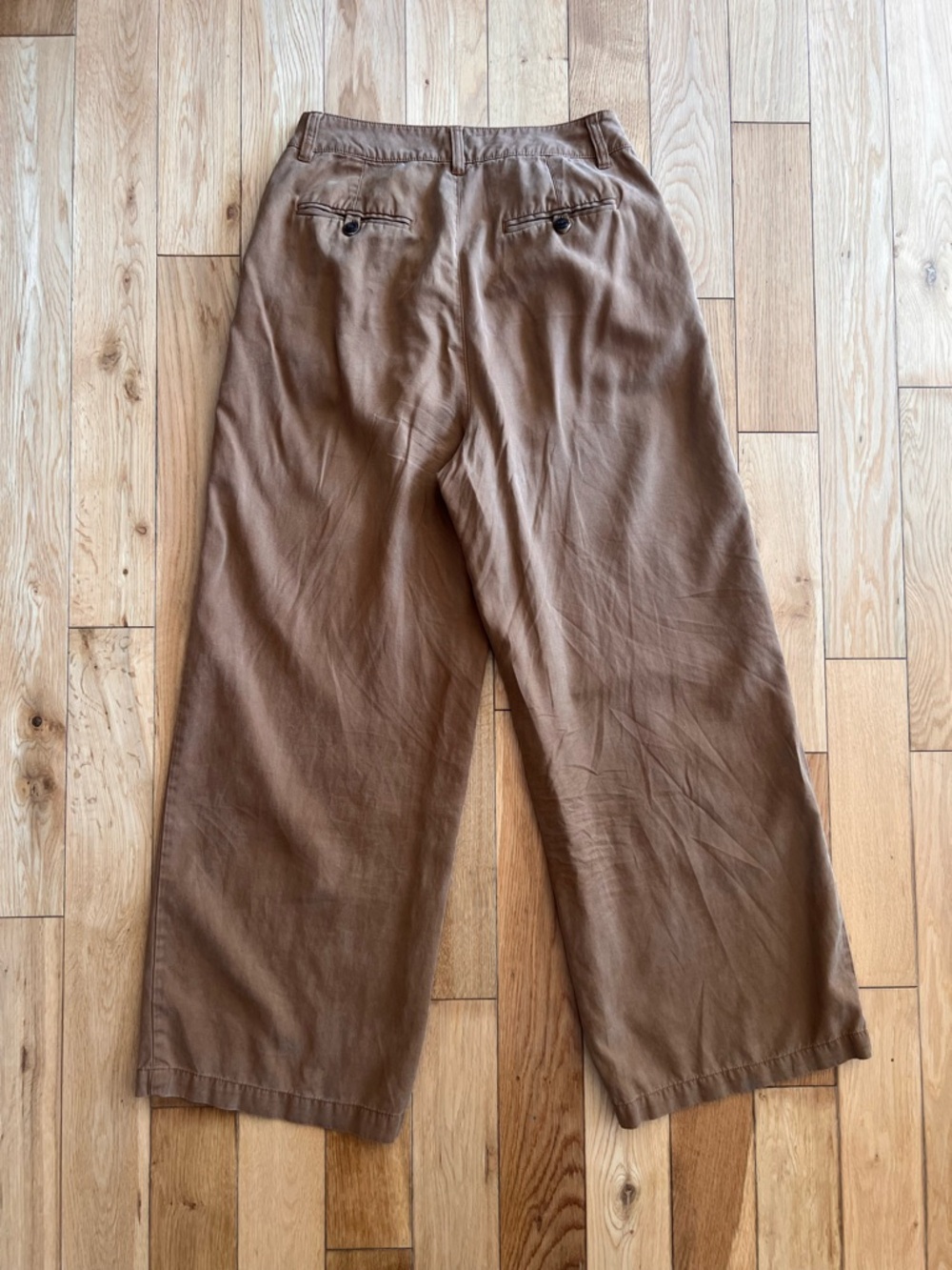 Madewell The Harlow Wide Leg Trouser Pants Acorn Tan Brown High Rise Women Sz 4 - Picture 6 of 10